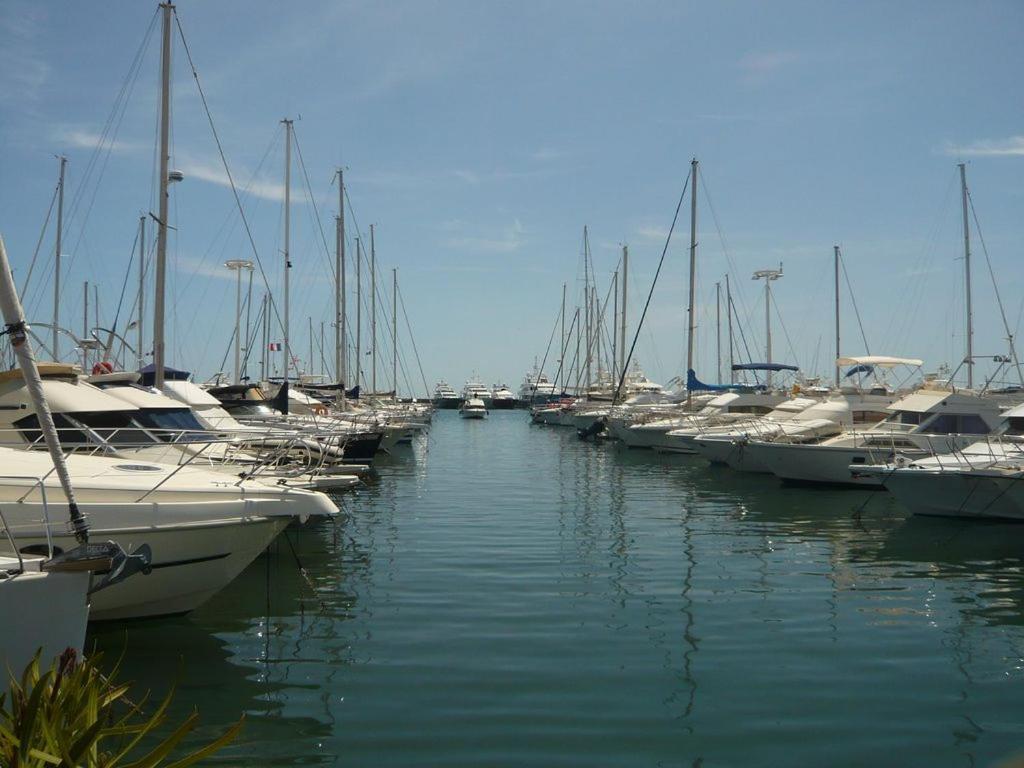 Charmant 2P Vue Mer Face Au Port De Golfe Juan Buitenkant foto